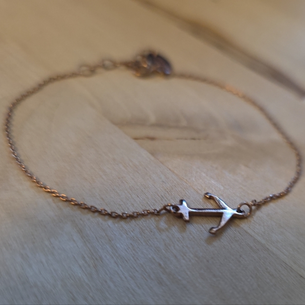 Sterling Forever 925 Anchor Charm Chain Bracelet